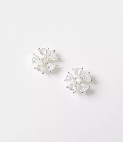 Sparkle Flower Stud Earrings