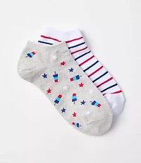Popsicle & Stripe Sneaker Sock Set