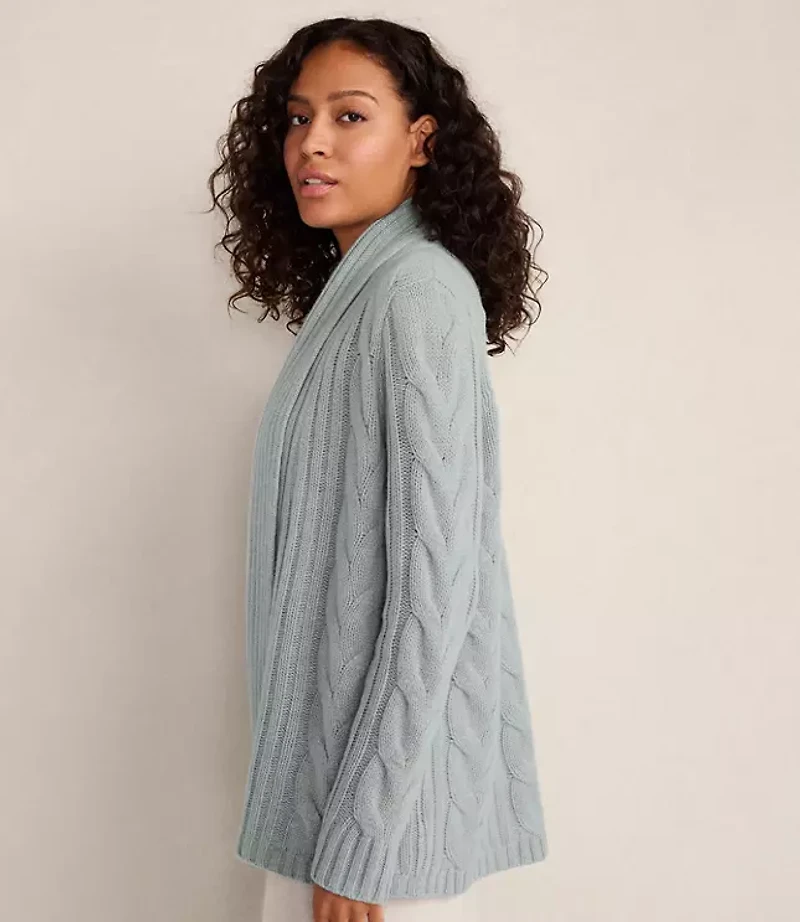 Haven Well Within Cashmere Cable Open Front Cardigan