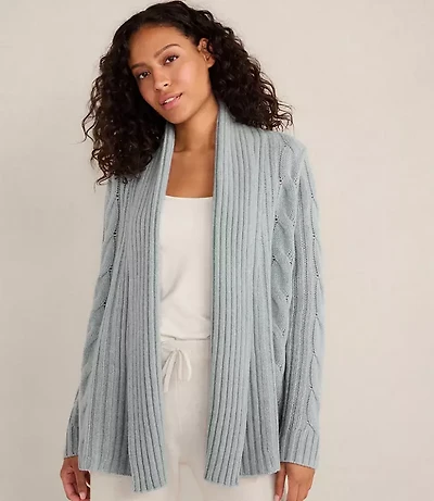 Haven Well Within Cashmere Cable Open Front Cardigan