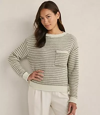 Haven Well Within Organic Cotton Linear Stitch Crewneck Sweater