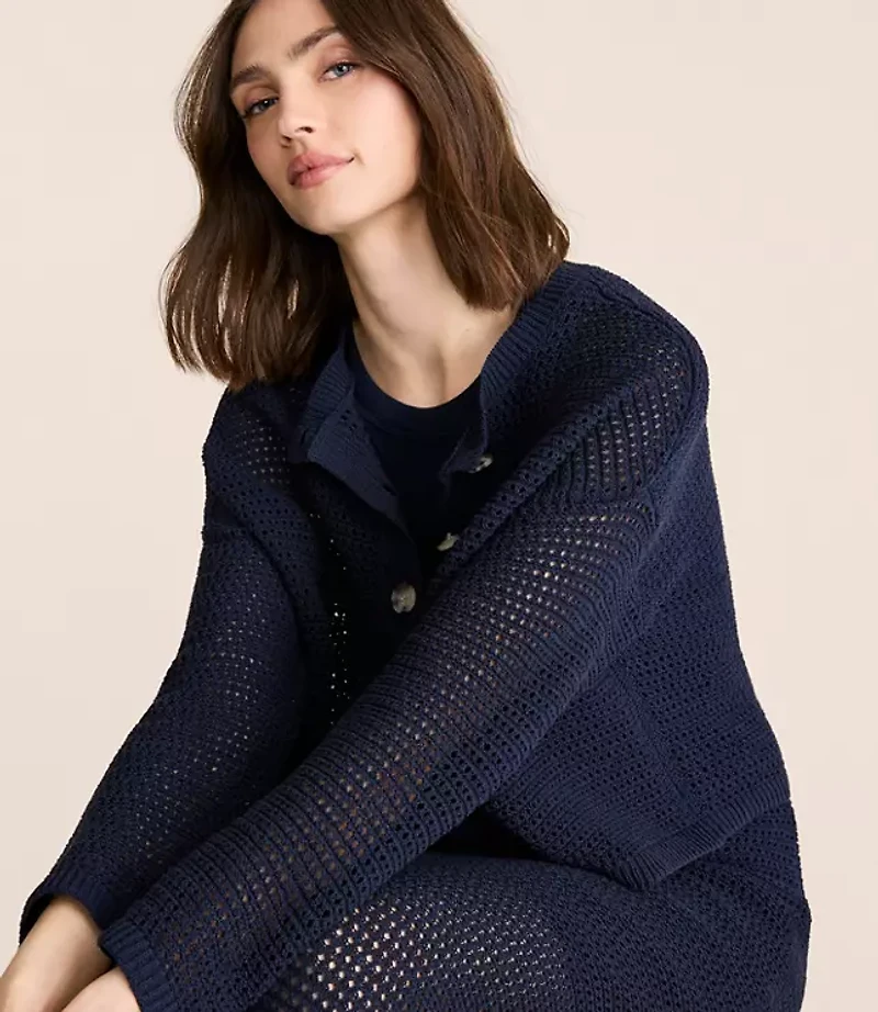 Petite Lou & Grey Reversible Mesh Sweater