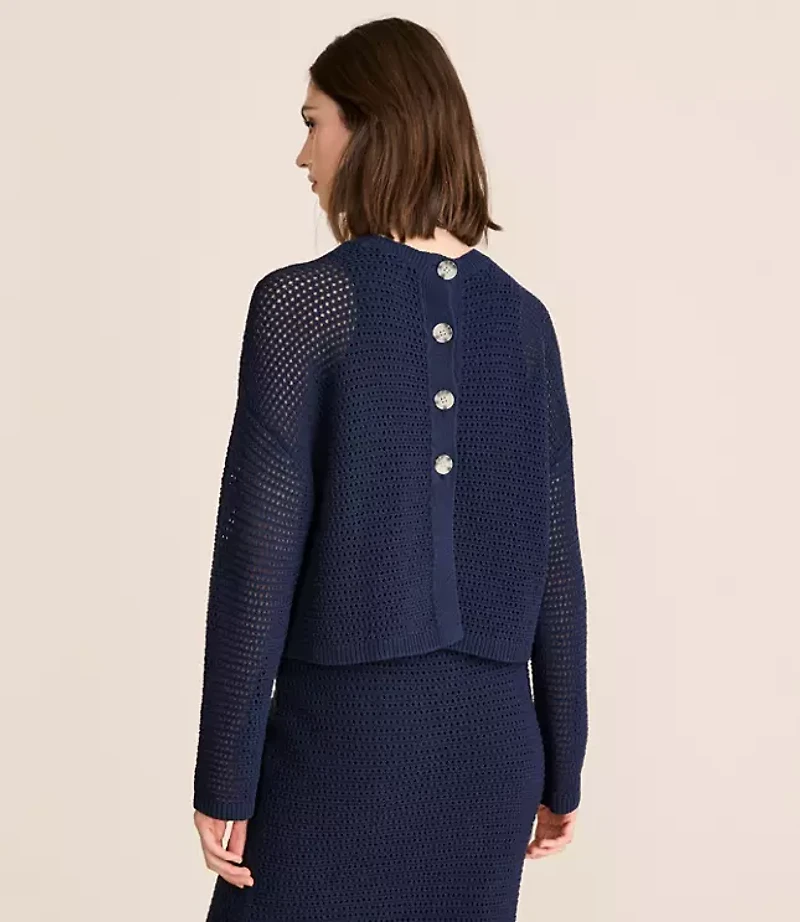 Petite Lou & Grey Reversible Mesh Sweater