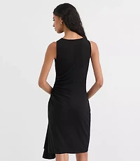 Petite Ruched Halter Mini Dress