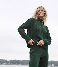 Haven Well Within Organic Cotton Cable Mock Neck Sweater