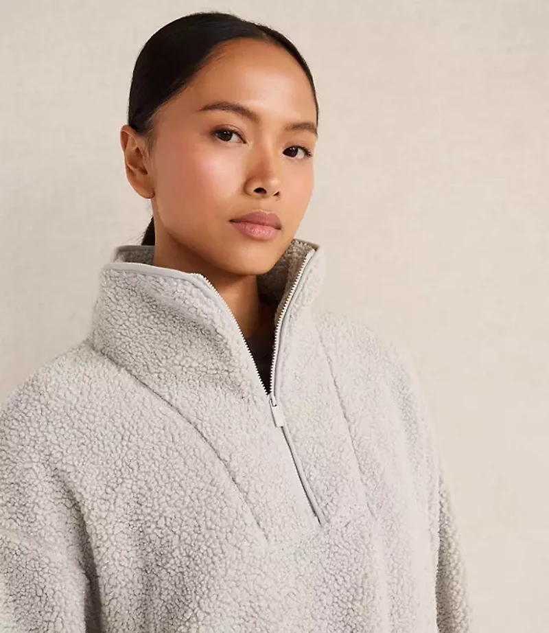 Haven Well Within Sherpa Half-Zip Mock Neck Pullover