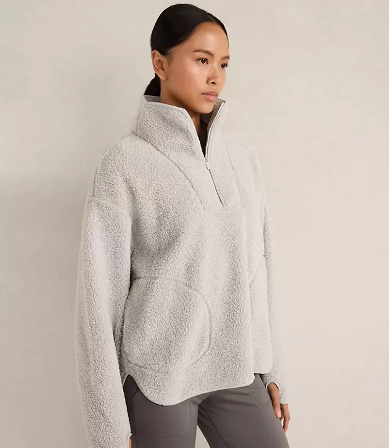 Haven Well Within Sherpa Half-Zip Mock Neck Pullover