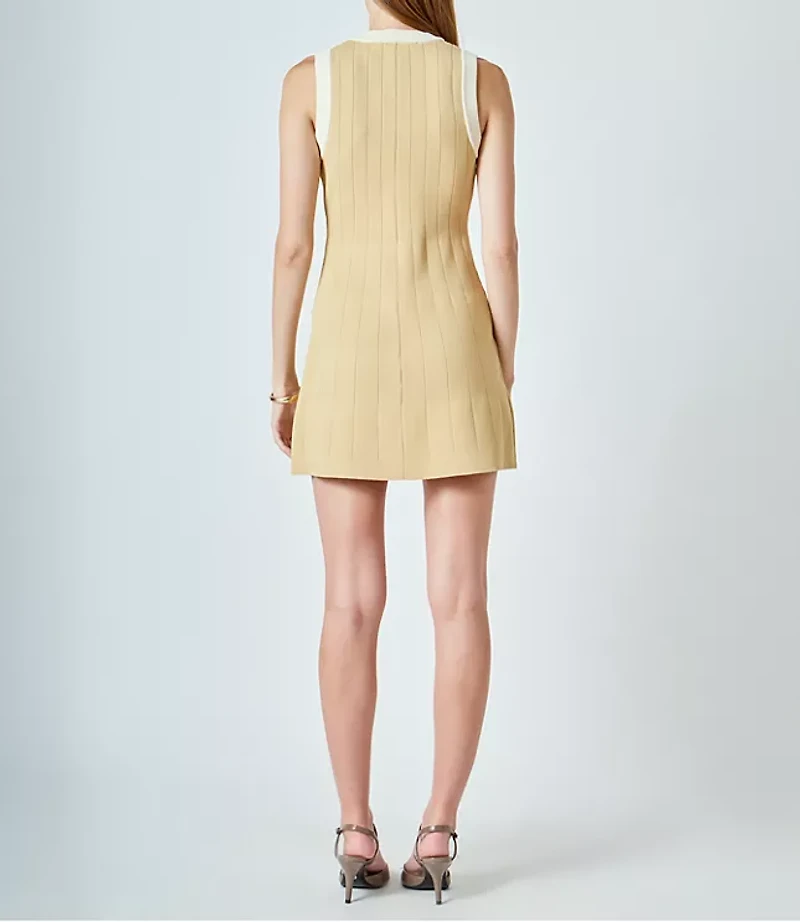 English Factory Contrast Knit Mini Dress