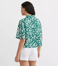 Petite Floral Twill Relaxed Everyday Shirt