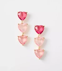 Ombre Crystal Heart Drop Earrings