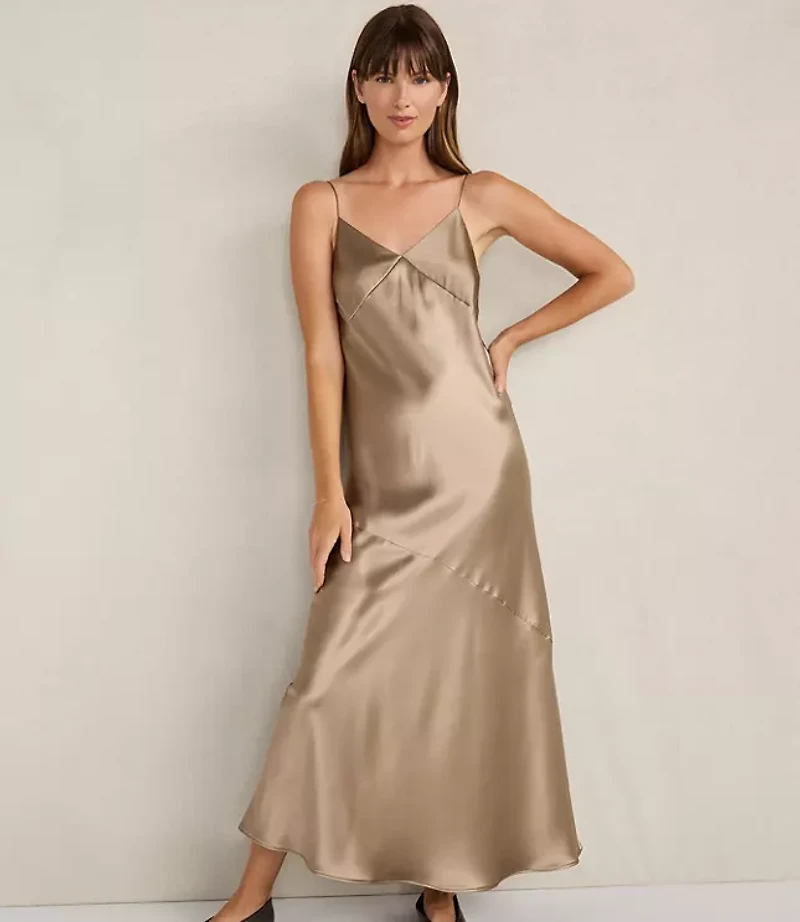 Haven Well Within Lurex Silk Slip Dress