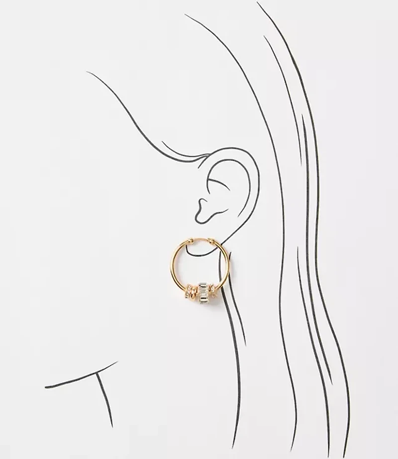 Sparkle Ring Hoop Earrings