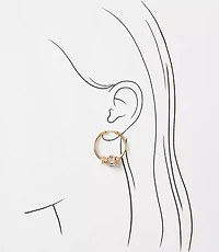 Sparkle Ring Hoop Earrings