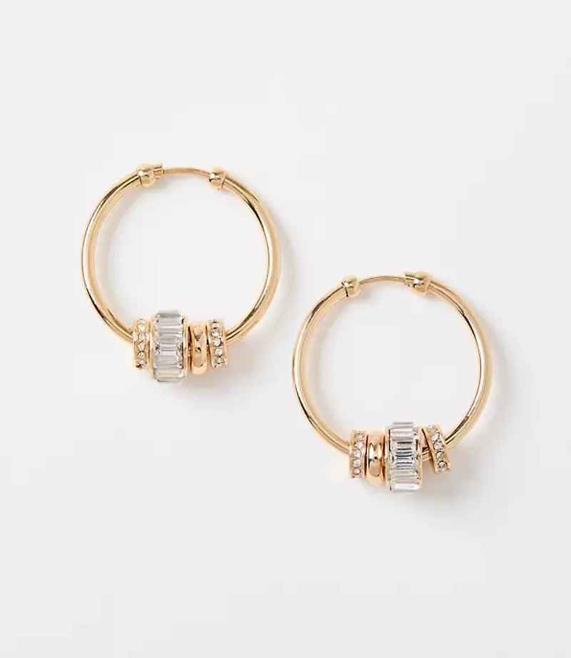 Sparkle Ring Hoop Earrings