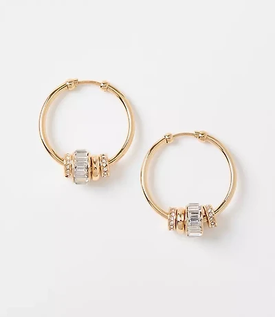 Sparkle Ring Hoop Earrings