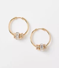 Sparkle Ring Hoop Earrings