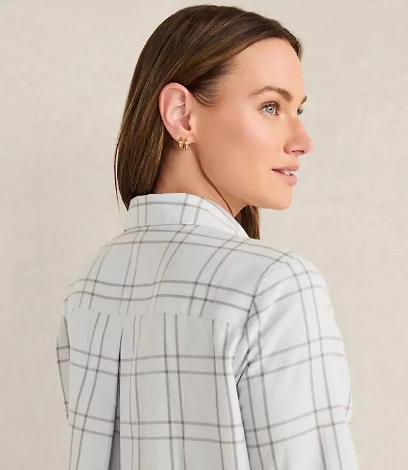 Haven Well Within Lightweight Flannel Windowpane Pajama Top