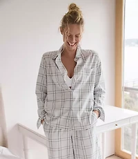 Haven Well Within Lightweight Flannel Windowpane Pajama Top