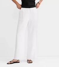 Petite Sawyer Pull On Pants in Linen Blend