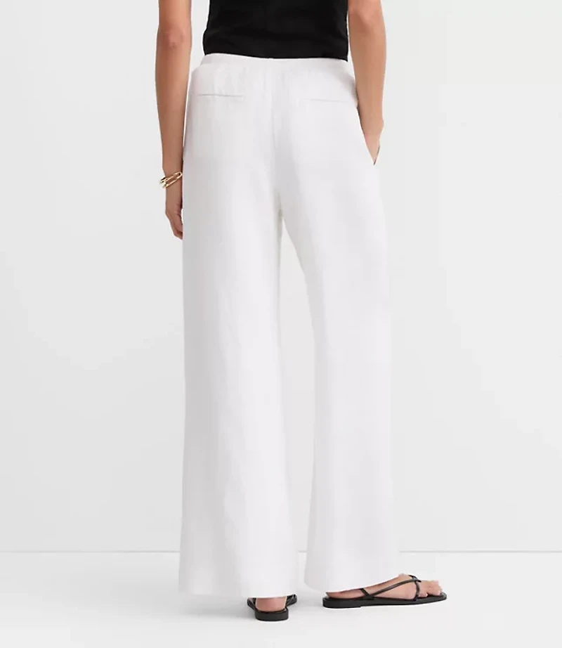 Petite Sawyer Pull On Pants in Linen Blend