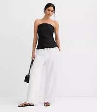 Petite Sawyer Pull On Pants in Linen Blend
