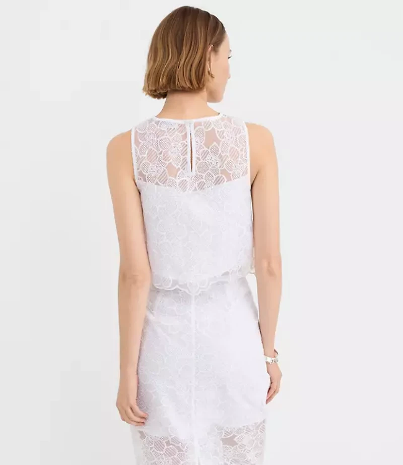 Petite Floral Lace Shell