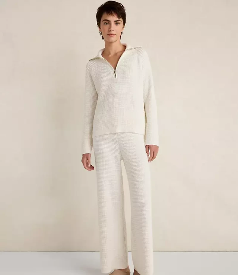 Haven Well Within Organic Cotton Cashmere Waffle Wide Leg Pants