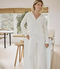 Haven Well Within Organic Cotton Cashmere Waffle Wide Leg Pants