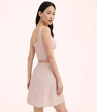 Lately Striped Seersucker Cropped Top