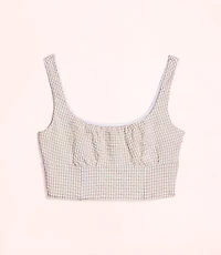 Lately Striped Seersucker Cropped Top