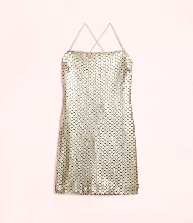 Lately Metallic Sequin Mini Dress