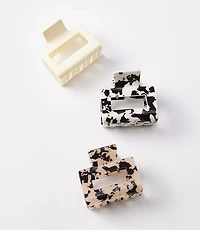 Tortoiseshell Print Claw Hair Clip Set
