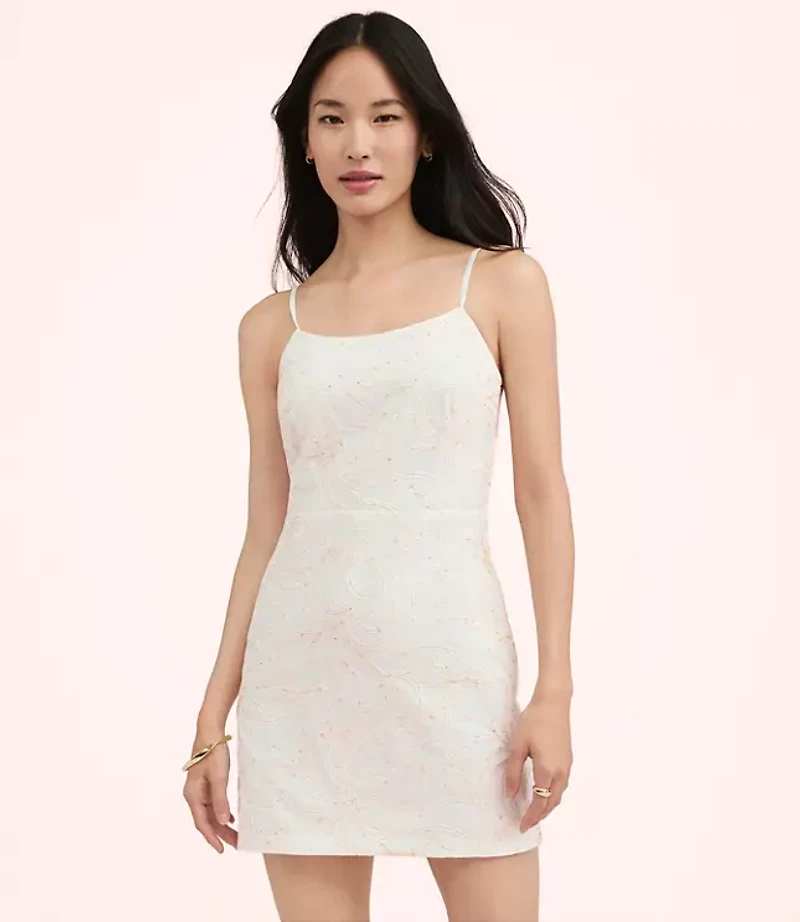 Lately Sequin Floral Mini Dress