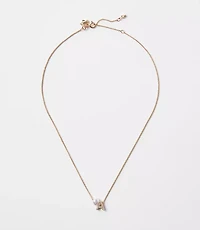 Pearlized Pave Initial Necklace