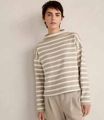 Haven Well Within Organic Cotton Funnel Neck Striped Pullover