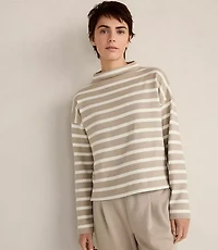 Haven Well Within Organic Cotton Funnel Neck Striped Pullover
