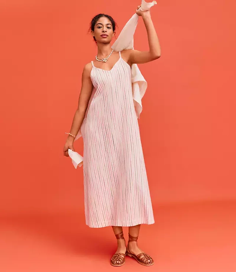 Petite Lou & Grey Striped Cami Maxi Pocket Dress