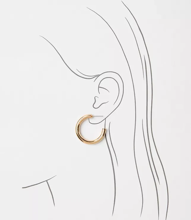 Mixed Metal Hoop Earring Set