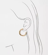 Mixed Metal Hoop Earring Set