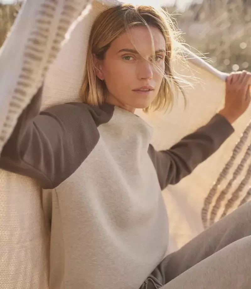 Haven Well Within Viscose Blend Colorblock Crewneck