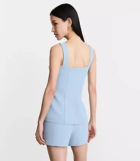 LOFT Versa Crepe Drape Button Bustier Top