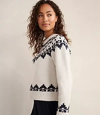 Haven Well Within Organic Cotton Blend Fair Isle Juneau Crewneck Sweater
