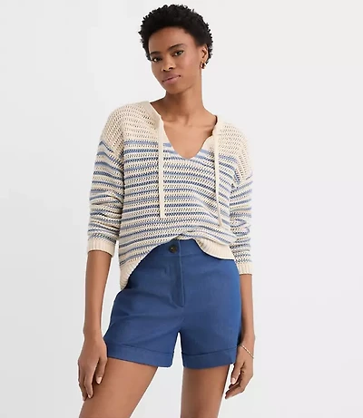 Petite Cuffed Shorts Refined Denim