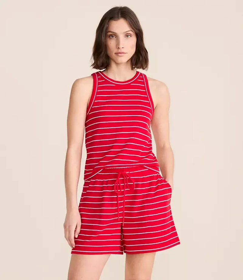 Petite Lou & Grey Striped Terrysoft Tank Top
