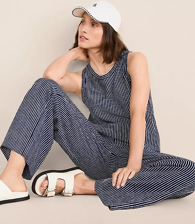 Petite Lou & Grey Striped Open Back Tank Top