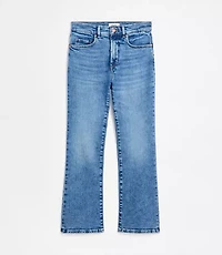 Rivete High Rise Kick Crop Jeans Authentic Mid Vintage Wash