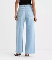 Rivete Fresh Cut High Rise Relaxed Wide Leg Jeans Wave Wash