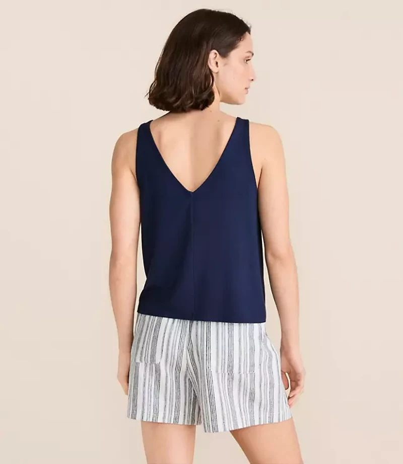 Petite Lou & Grey Essential Modal Tie Keyhole Tank Top