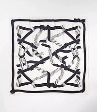 Ribbon Print Square Scarf