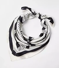 Ribbon Print Square Scarf